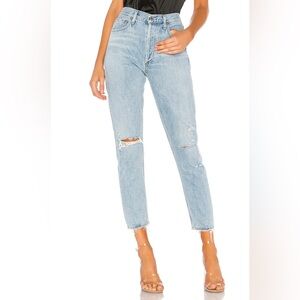 Agolde Light Blue Straight Leg Jeans